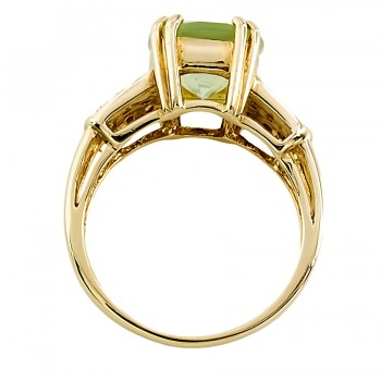 9ct Gold Real Stones Ring Size P